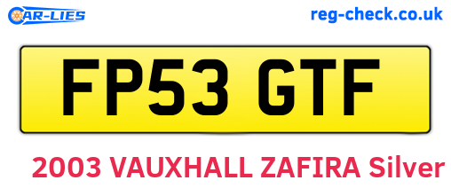 FP53GTF are the vehicle registration plates.