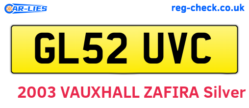 GL52UVC are the vehicle registration plates.
