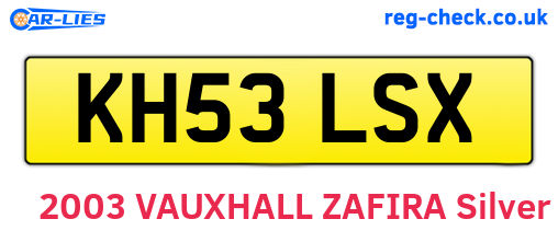 KH53LSX are the vehicle registration plates.