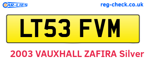 LT53FVM are the vehicle registration plates.