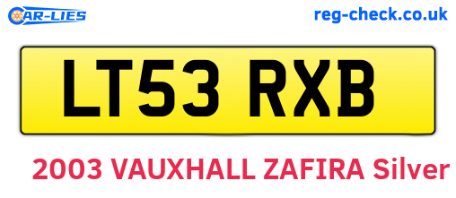 LT53RXB are the vehicle registration plates.