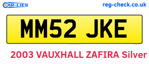 MM52JKE are the vehicle registration plates.
