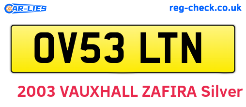 OV53LTN are the vehicle registration plates.