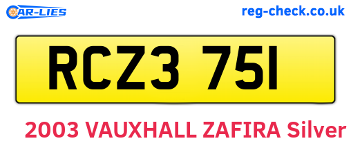 RCZ3751 are the vehicle registration plates.