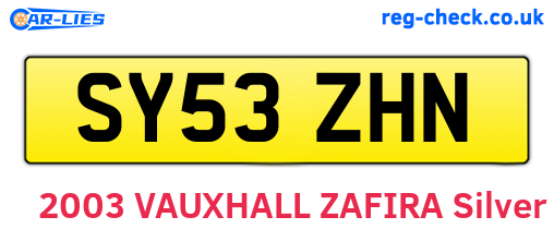 SY53ZHN are the vehicle registration plates.