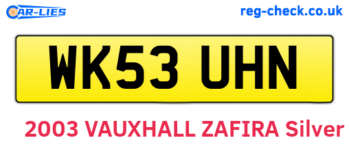 WK53UHN are the vehicle registration plates.