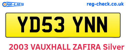 YD53YNN are the vehicle registration plates.