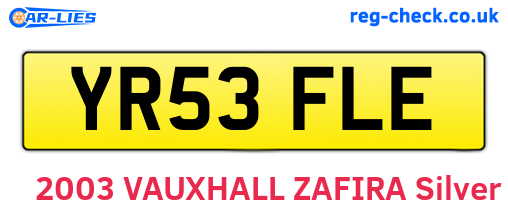 YR53FLE are the vehicle registration plates.