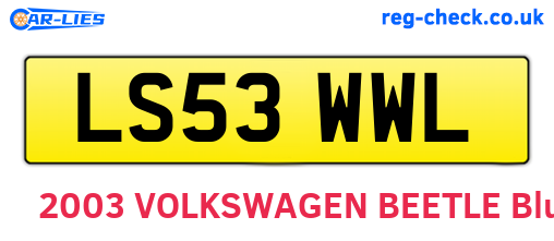 LS53WWL are the vehicle registration plates.