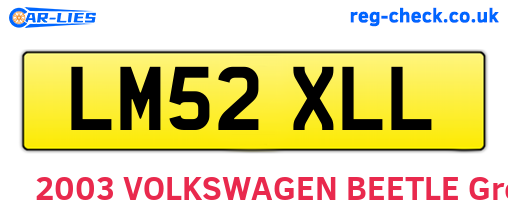 LM52XLL are the vehicle registration plates.