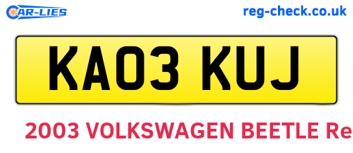 KA03KUJ are the vehicle registration plates.