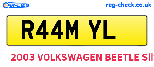 R44MYL are the vehicle registration plates.