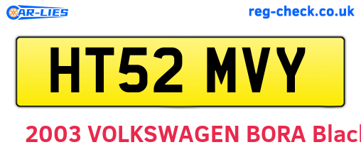 HT52MVY are the vehicle registration plates.