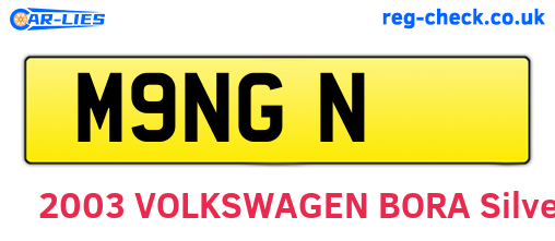 M9NGN are the vehicle registration plates.