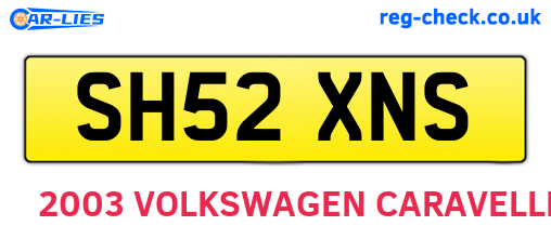 SH52XNS are the vehicle registration plates.