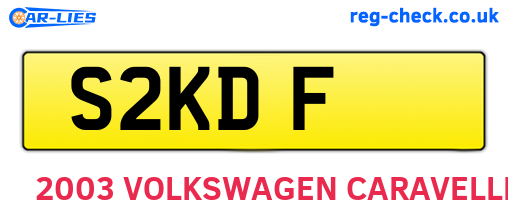 S2KDF are the vehicle registration plates.