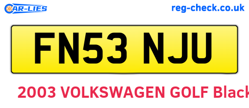 FN53NJU are the vehicle registration plates.