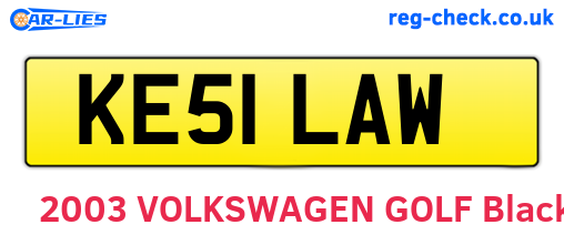 KE51LAW are the vehicle registration plates.