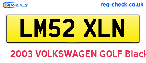 LM52XLN are the vehicle registration plates.