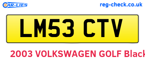 LM53CTV are the vehicle registration plates.