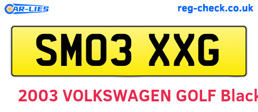 SM03XXG are the vehicle registration plates.