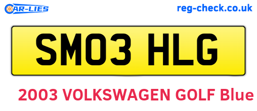 SM03HLG are the vehicle registration plates.