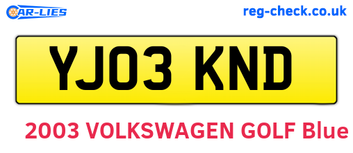 YJ03KND are the vehicle registration plates.