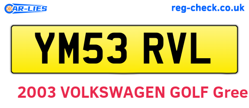 YM53RVL are the vehicle registration plates.