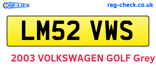 LM52VWS are the vehicle registration plates.