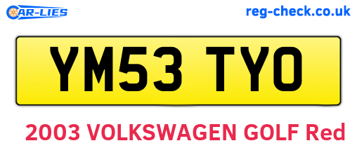 YM53TYO are the vehicle registration plates.