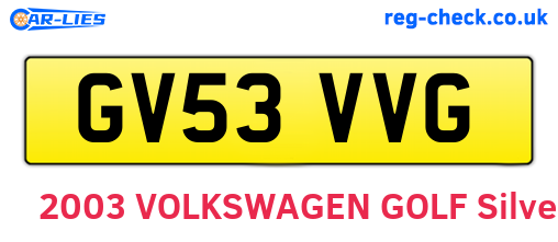 GV53VVG are the vehicle registration plates.