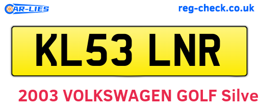 KL53LNR are the vehicle registration plates.