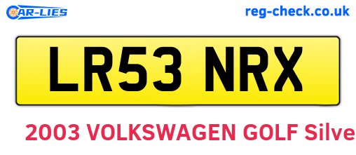 LR53NRX are the vehicle registration plates.