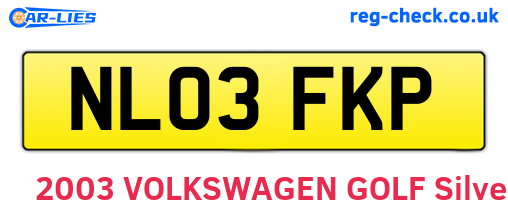 NL03FKP are the vehicle registration plates.