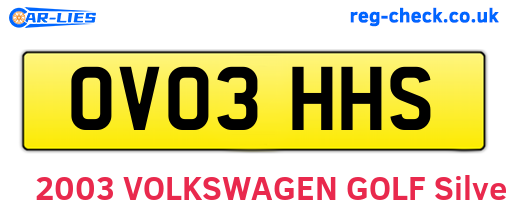 OV03HHS are the vehicle registration plates.