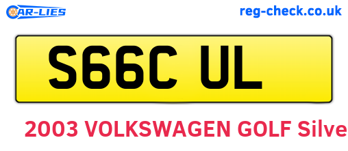 S66CUL are the vehicle registration plates.
