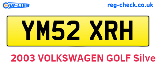 YM52XRH are the vehicle registration plates.