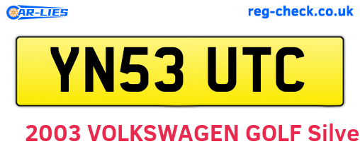 YN53UTC are the vehicle registration plates.