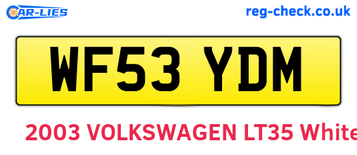 WF53YDM are the vehicle registration plates.