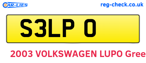 S3LPO are the vehicle registration plates.