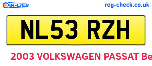 NL53RZH are the vehicle registration plates.