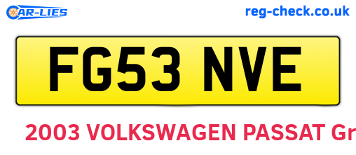 FG53NVE are the vehicle registration plates.