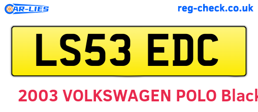 LS53EDC are the vehicle registration plates.