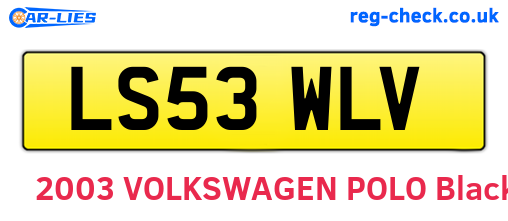 LS53WLV are the vehicle registration plates.
