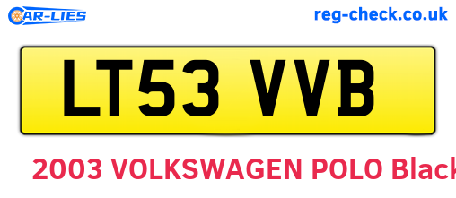 LT53VVB are the vehicle registration plates.