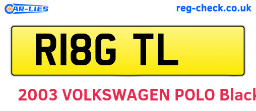 R18GTL are the vehicle registration plates.