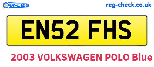 EN52FHS are the vehicle registration plates.