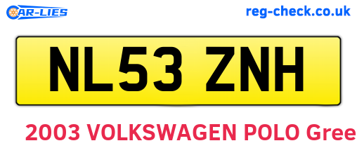 NL53ZNH are the vehicle registration plates.