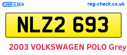 NLZ2693 are the vehicle registration plates.