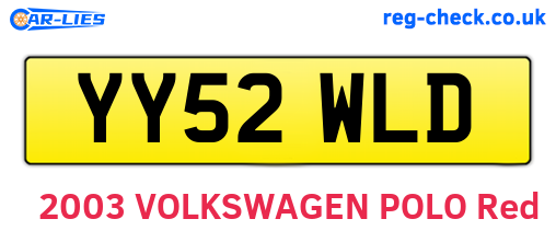 YY52WLD are the vehicle registration plates.